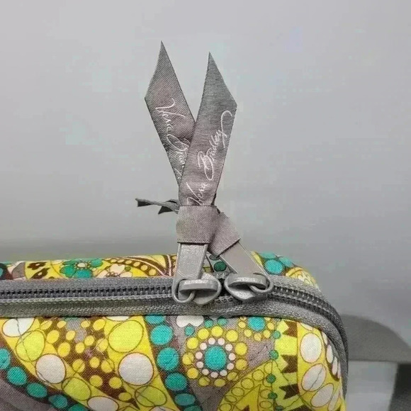 Vera Bradley Retired Lemon Parfait Turquoise Paisley Mini Computer, Crossbody! - Picture 6 of 14